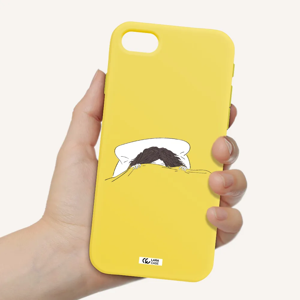 Do Not Wake Me Up Apple iPhone se 2020 Silicone canary yellow Case