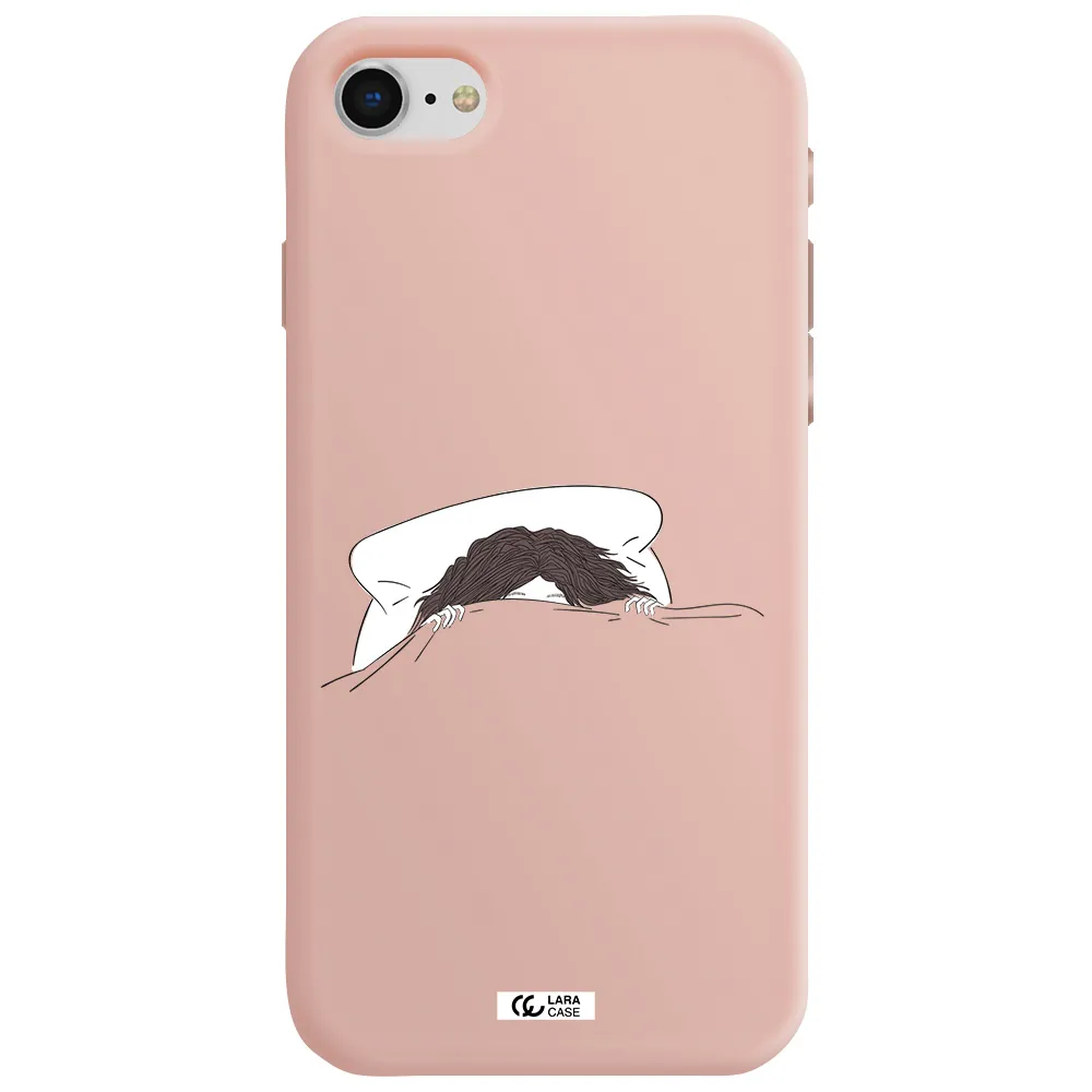 Do Not Wake Me Up Apple iPhone se 2020 Silicone pastel pink Case