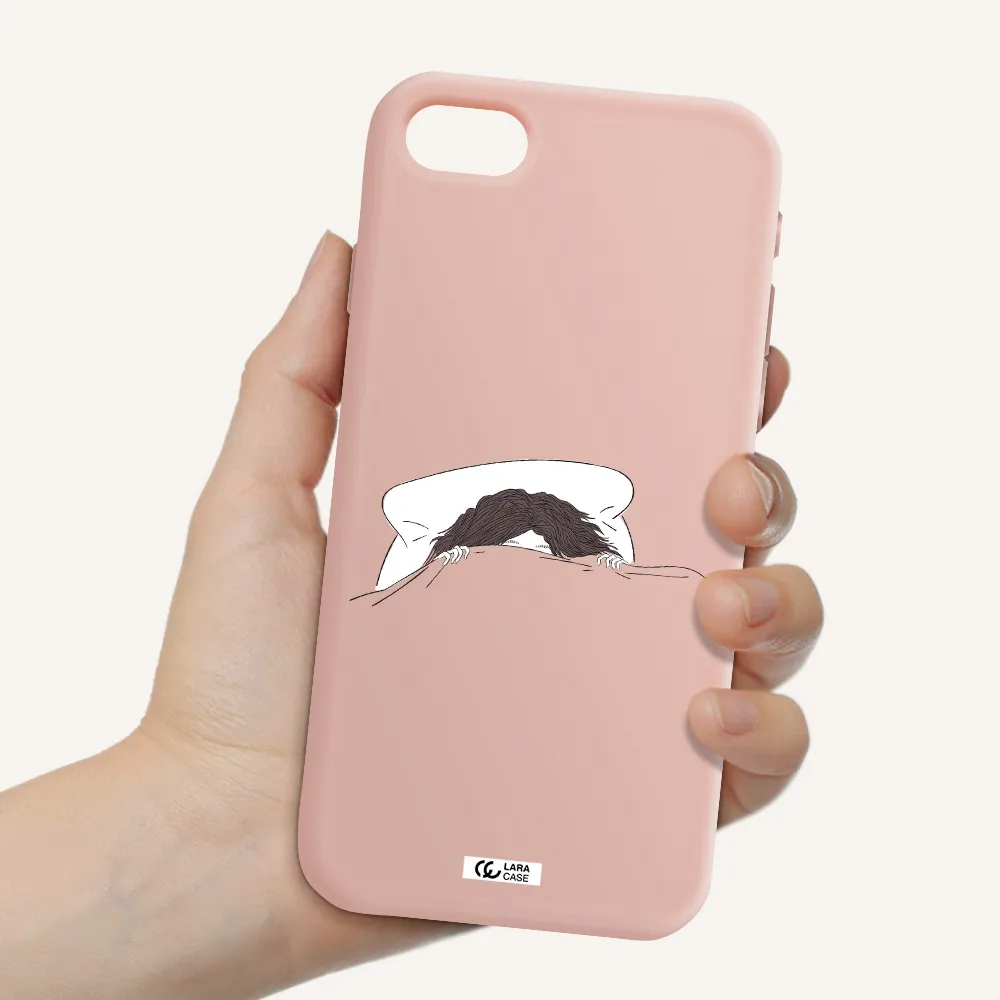 Do Not Wake Me Up Apple iPhone se 2020 Silicone pastel pink Case