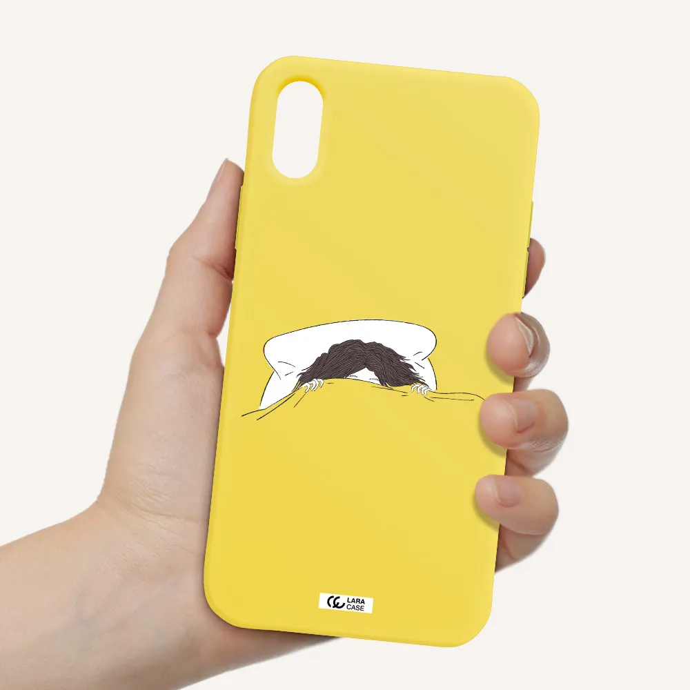 Do Not Wake Me Up Apple iPhone X Silicone canary yellow Case