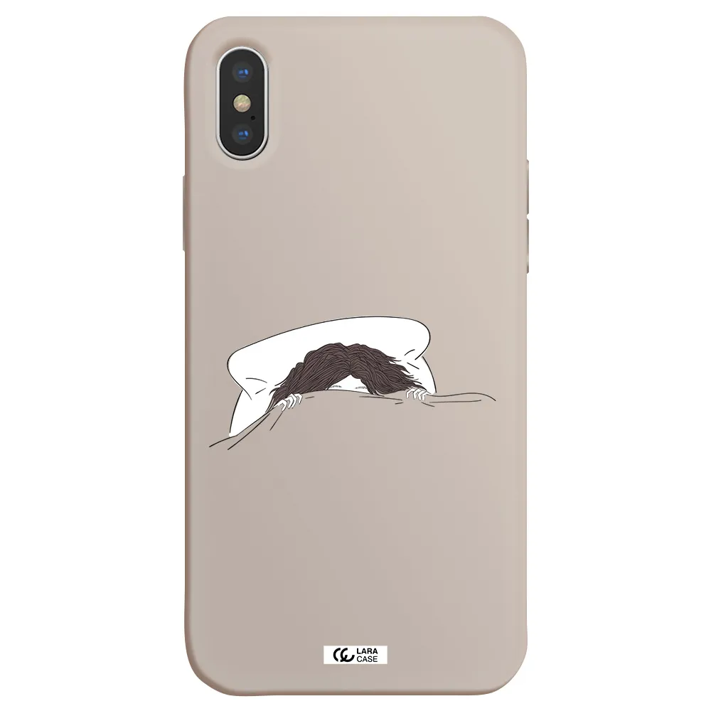 Do Not Wake Me Up Apple iPhone XS Silicone Stone Case