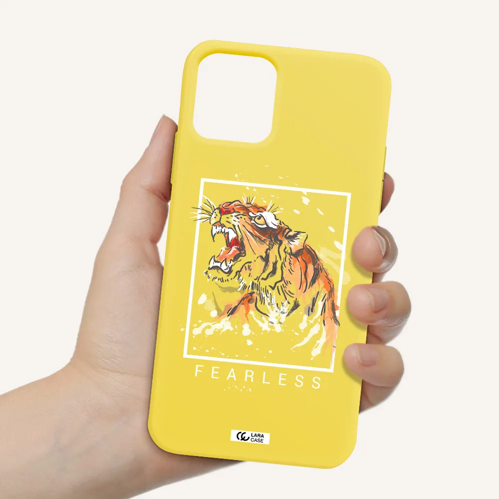 Fearless Apple iPhone 11 pro max Silicone canary yellow Case