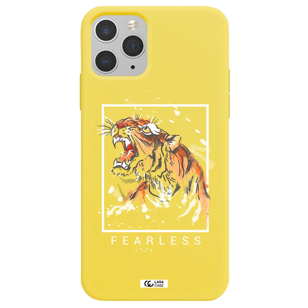 Fearless Apple iPhone 11 pro Silicone canary yellow Case