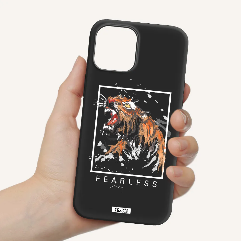 Fearless Apple iPhone 12 pro max Silicone black Case