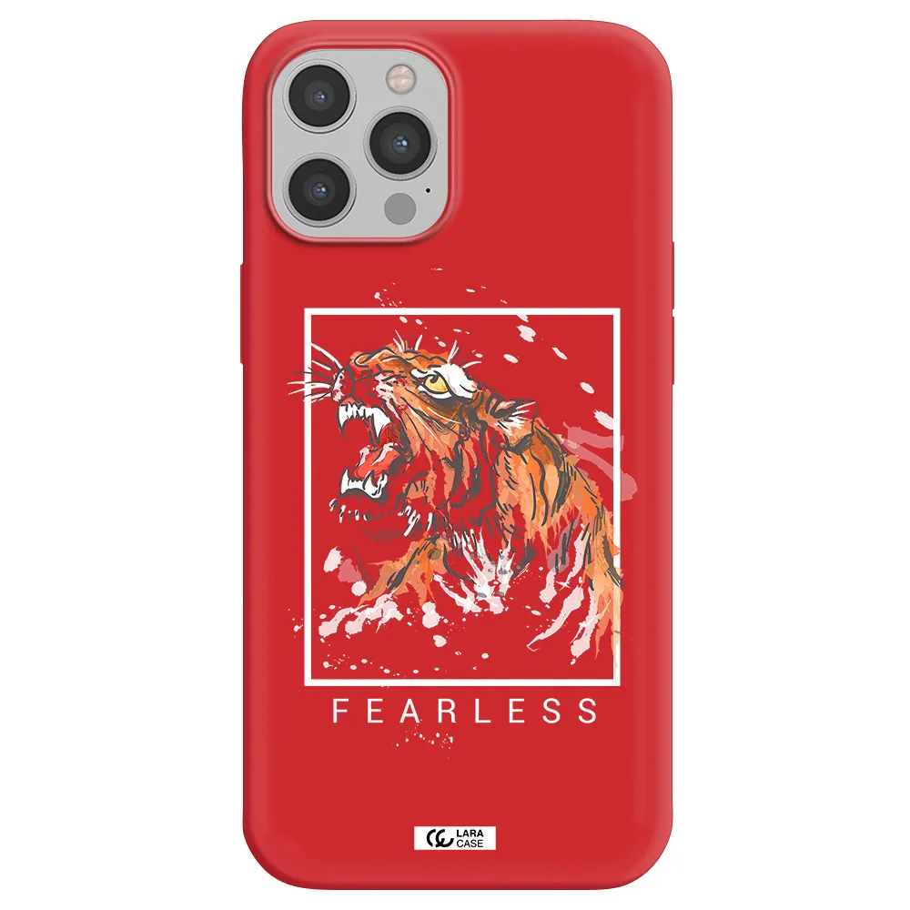 Fearless Apple iPhone 12 pro max Silicone Imperial Red Case