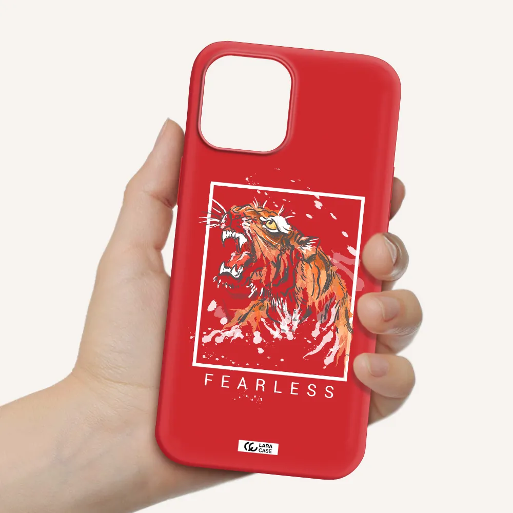 Fearless Apple iPhone 12 pro max Silicone Imperial Red Case