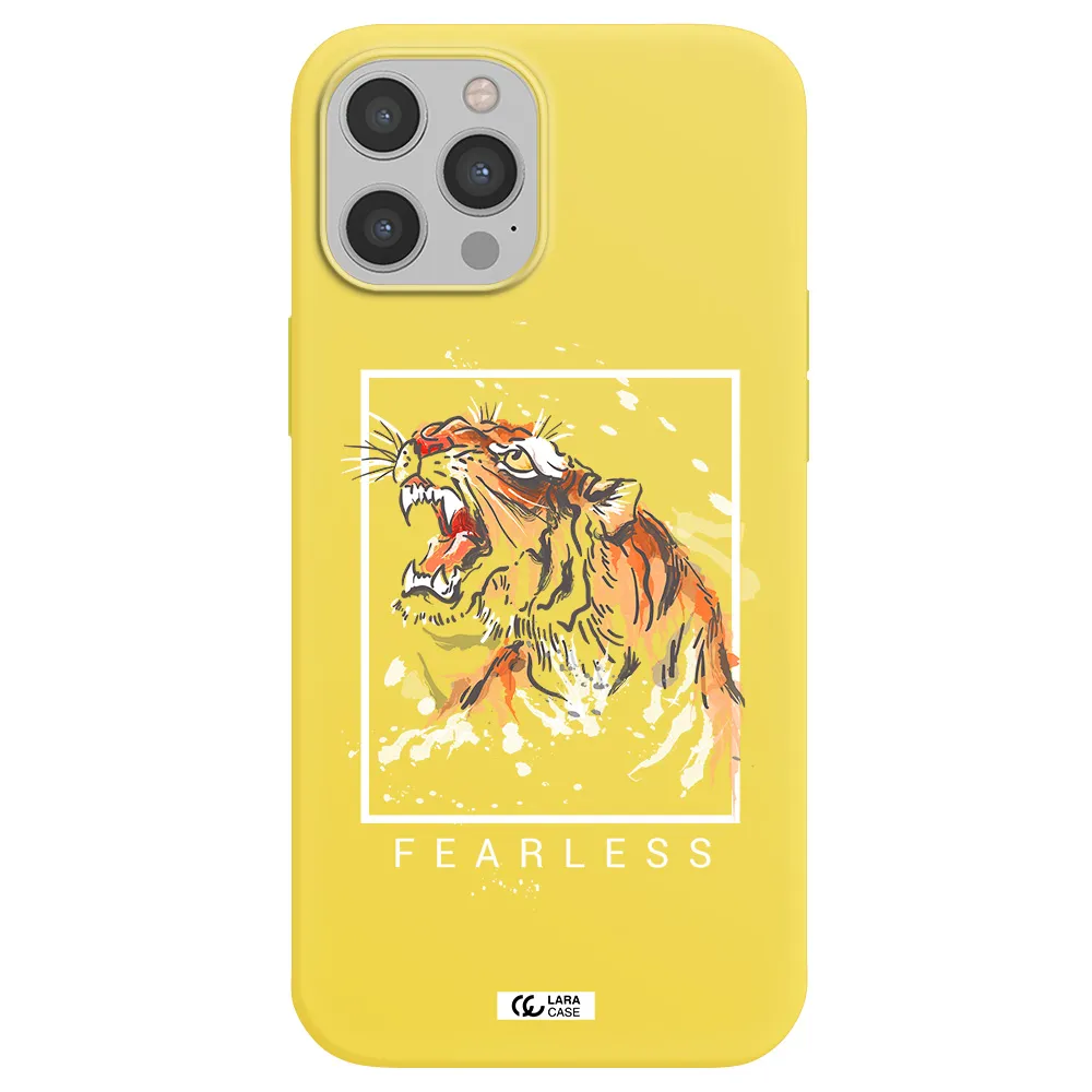 Fearless Apple iPhone 12 pro Silicone canary yellow Case