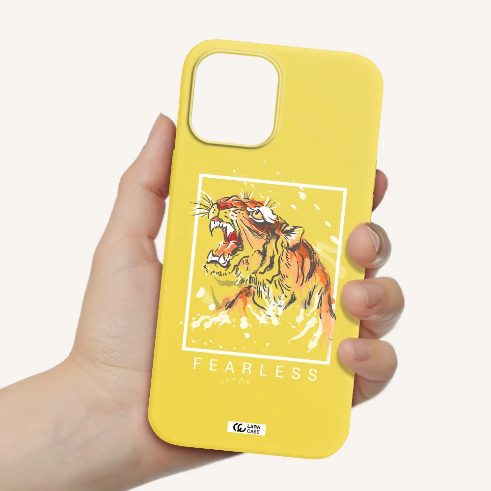 Fearless Apple iPhone 12 pro Silicone canary yellow Case