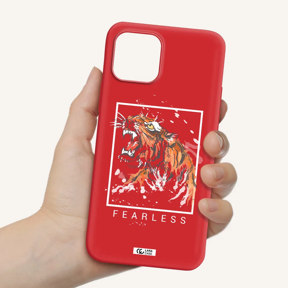 Fearless Apple iPhone 12 Silicone Imperial Red Case