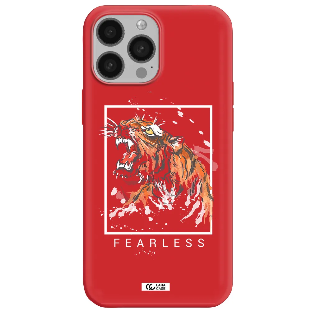 Fearless Apple iPhone 13 Pro Max Silicone Imperial Red Case
