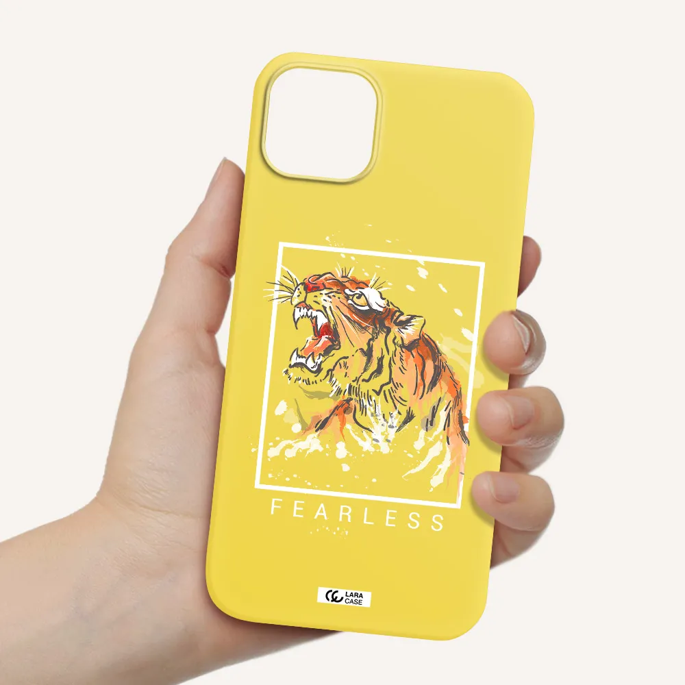 Fearless Apple iPhone 14 plus Silicone canary yellow Case