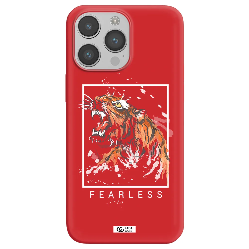 Fearless Apple iPhone 14 pro max Silicone Imperial Red Case