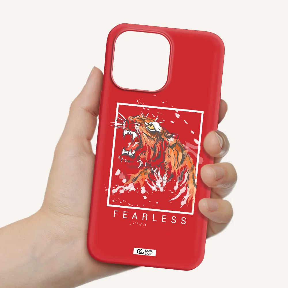 Fearless Apple iPhone 14 pro max Silicone Imperial Red Case