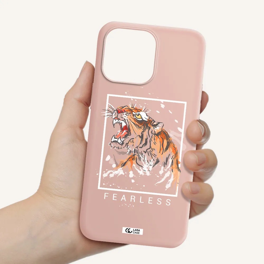 Fearless Apple iPhone 14 pro max Silicone pastel pink Case