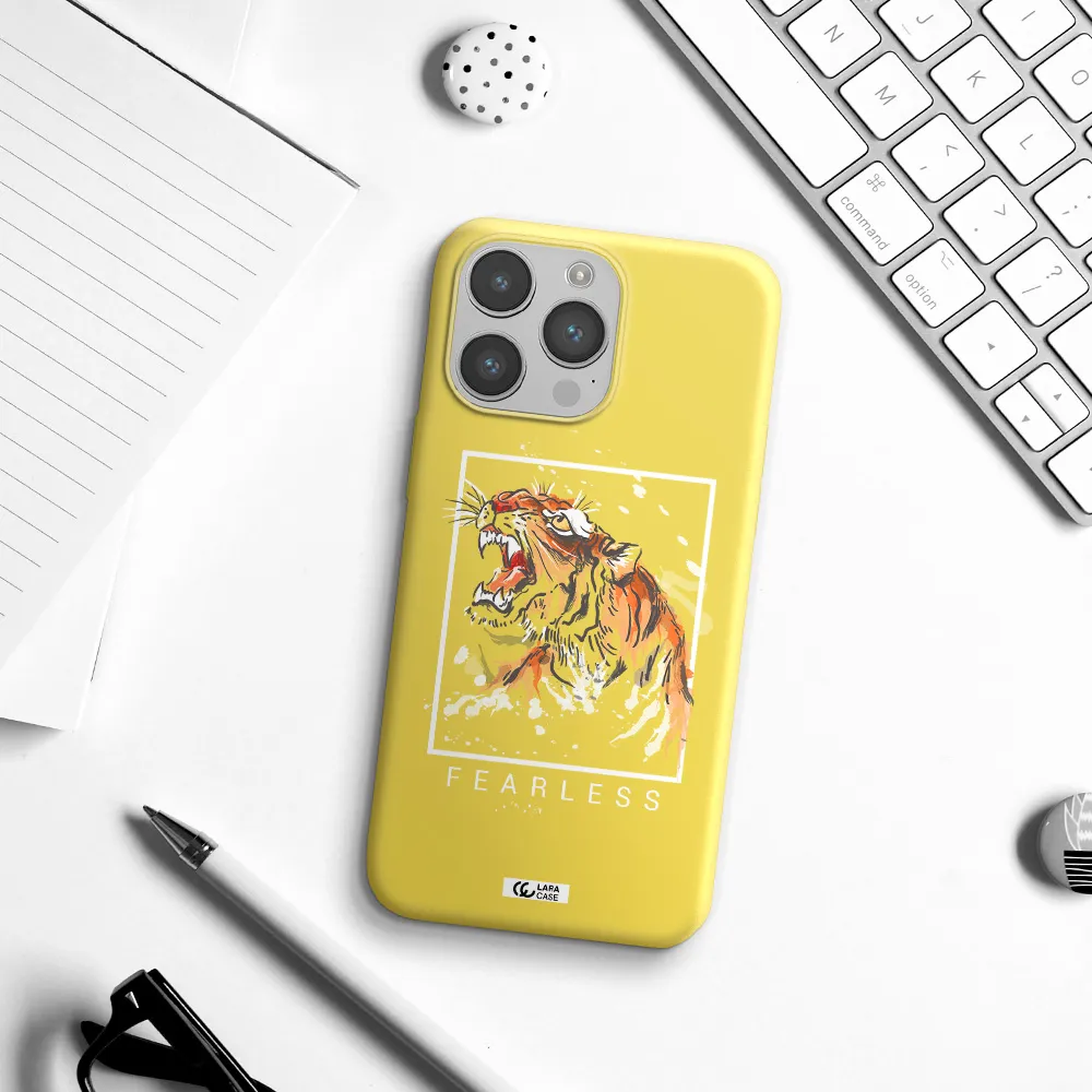 Fearless Apple iPhone 14 pro Silicone canary yellow Case