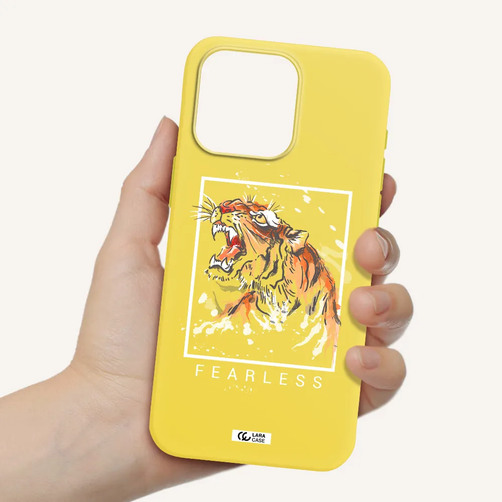 Fearless Apple Iphone 15 Pro max Silicone canary yellow Case