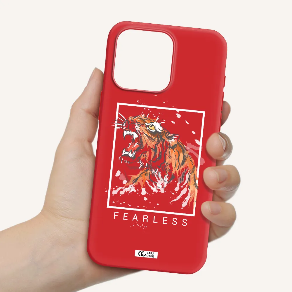 Fearless Apple Iphone 15 Pro Max Silicone Imperial Red Case