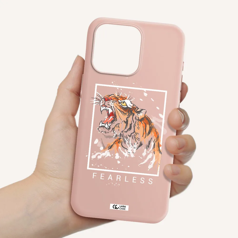 Fearless Apple Iphone 15 Pro max Silicone pastel pink Case