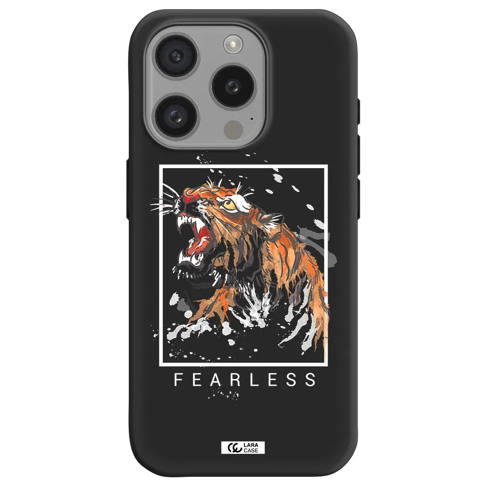 Fearless Apple Iphone 15 Pro Silicone Black Case