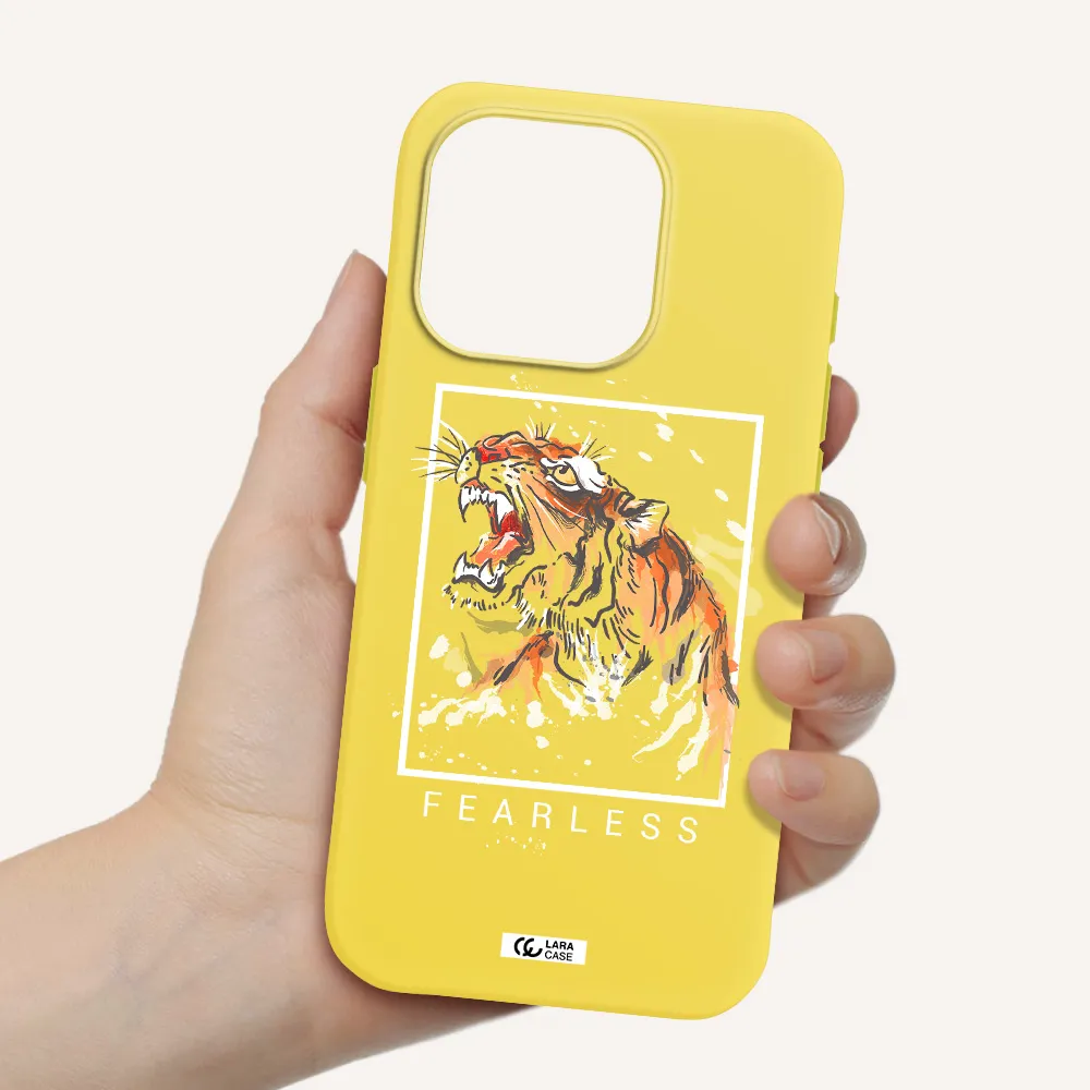 Fearless Apple Iphone 15 Pro Silicone Canary Yellow Case