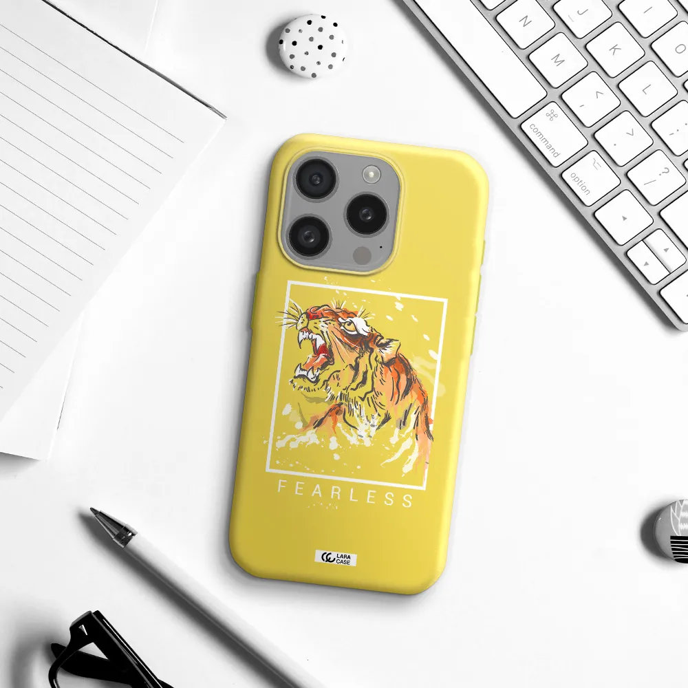 Fearless Apple Iphone 15 Pro Silicone Canary Yellow Case