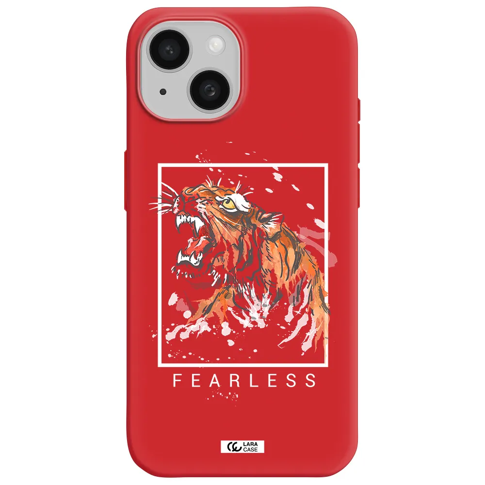 Fearless Apple Iphone 15 Silicone Imperial Red Case