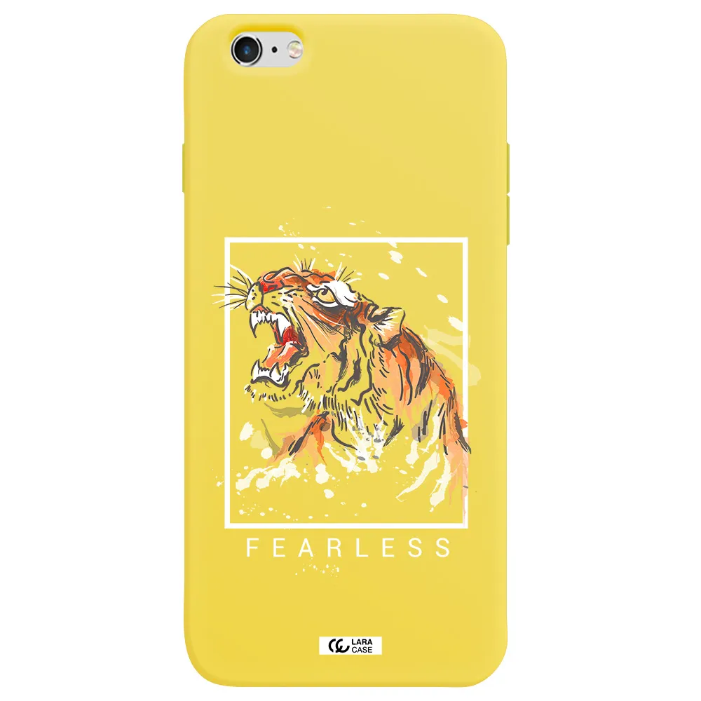 Fearless Apple iPhone 6 s plus Silicone canary yellow Case