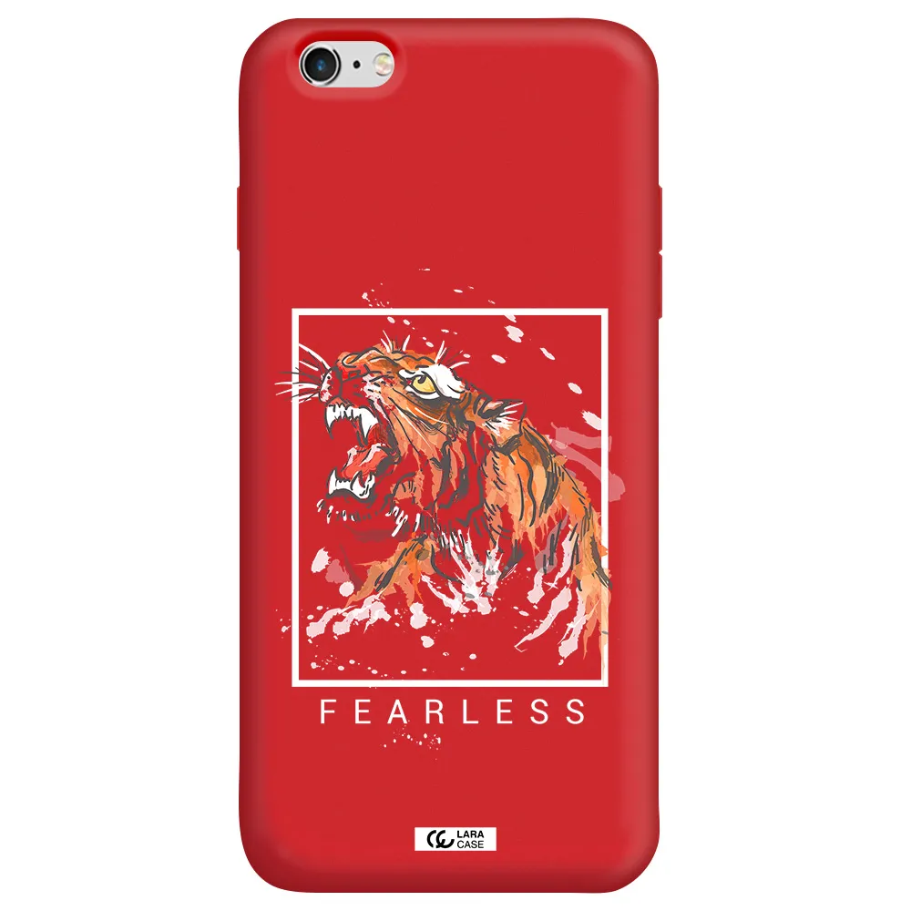 Fearless Apple iPhone 6 s plus Silicone Imperial Red Case