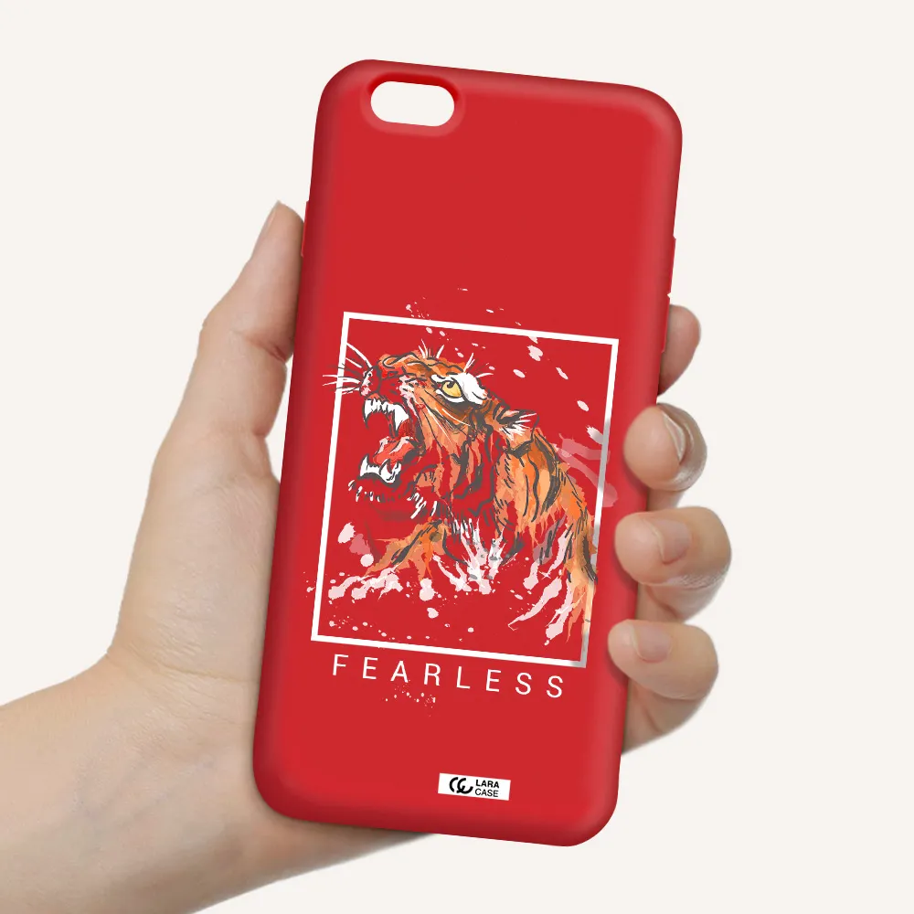 Fearless Apple iPhone 6 s plus Silicone Imperial Red Case