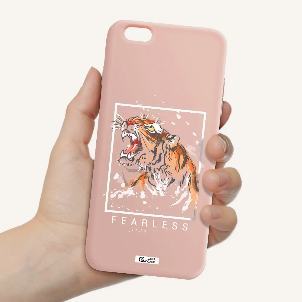 Fearless Apple iPhone 6 s plus Silicone pastel pink Case
