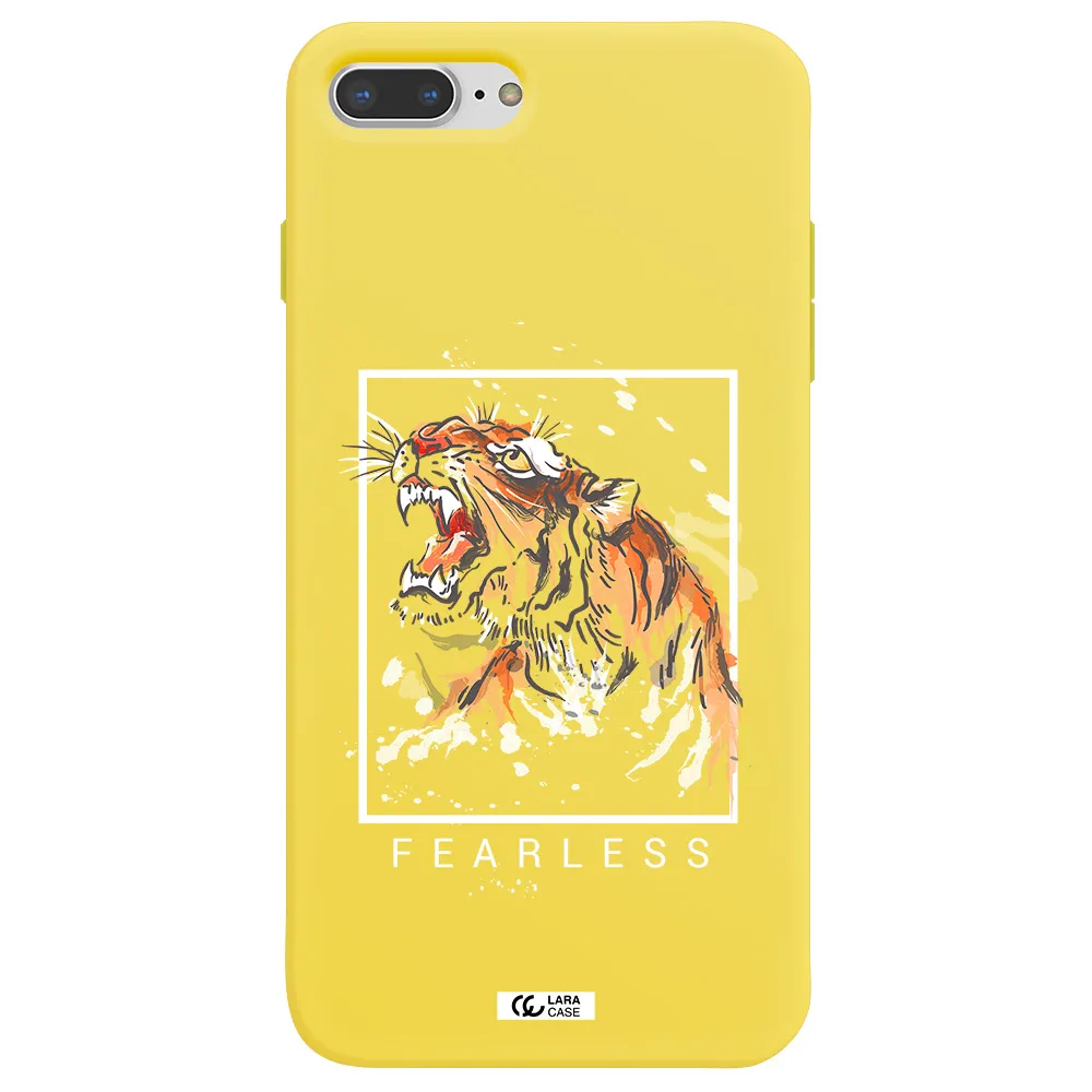 Fearless Apple iPhone 7 plus Silicone canary yellow Case