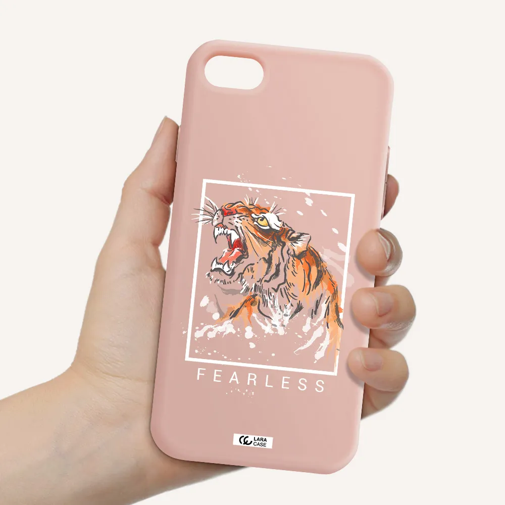 Fearless Apple iPhone 7 Silicone pastel pink Case