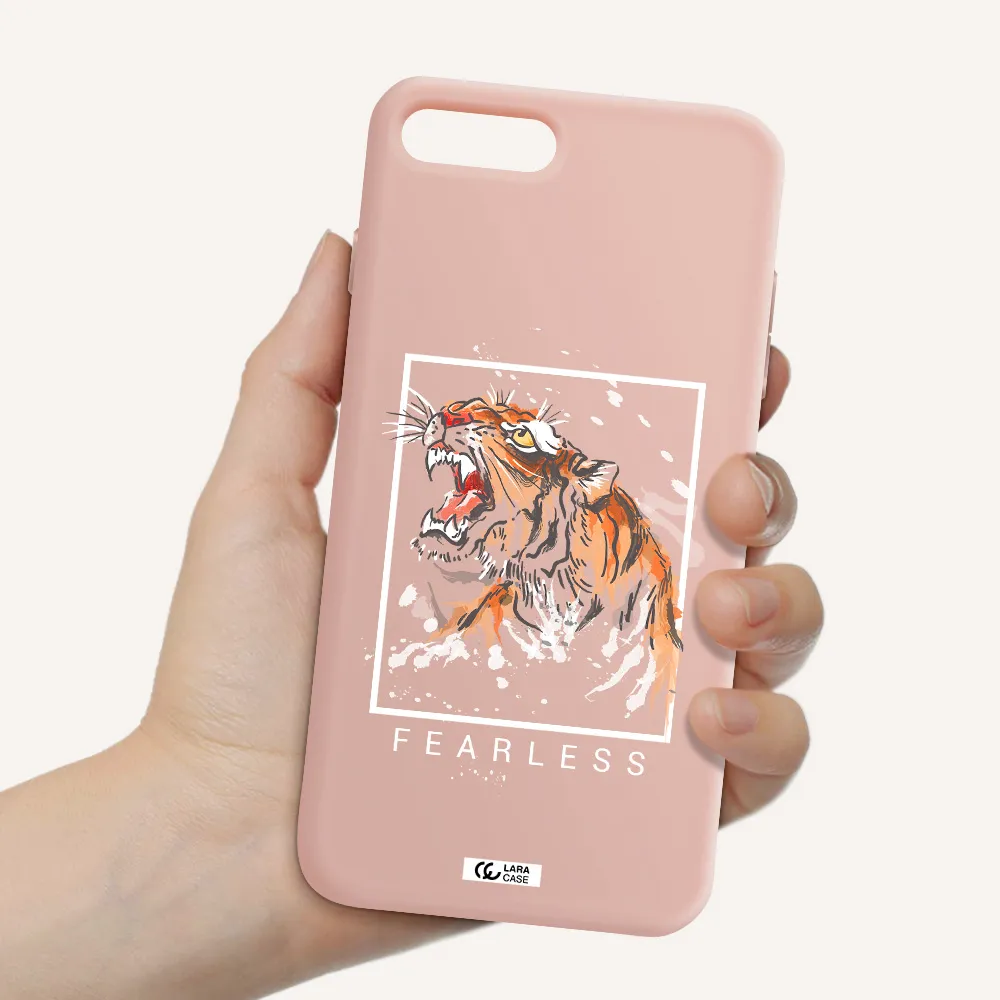 Fearless Apple iPhone 8 plus Silicone pastel pink Case
