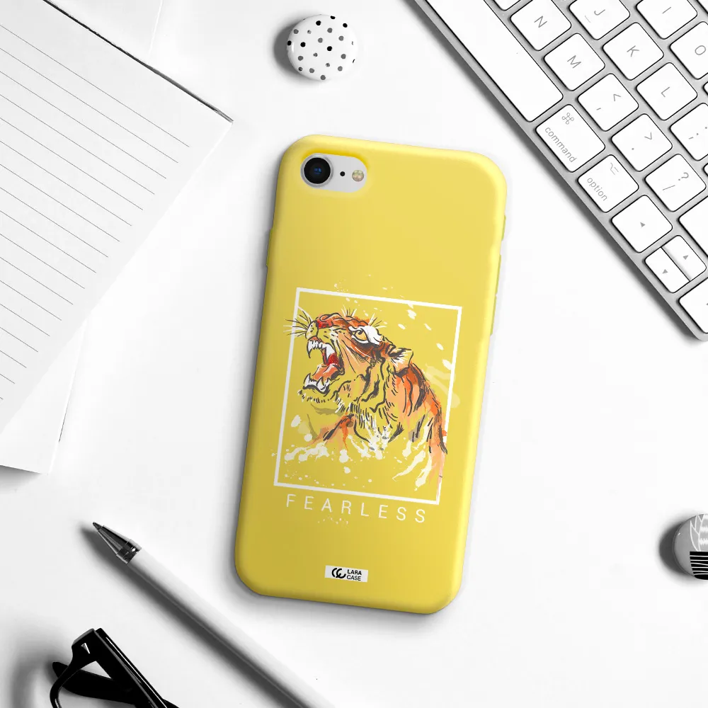 Fearless Apple iPhone se 2020 Silicone canary yellow Case