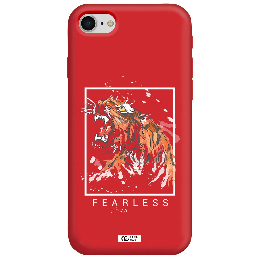 Fearless Apple iPhone se 2020 Silicone Imperial Red Case