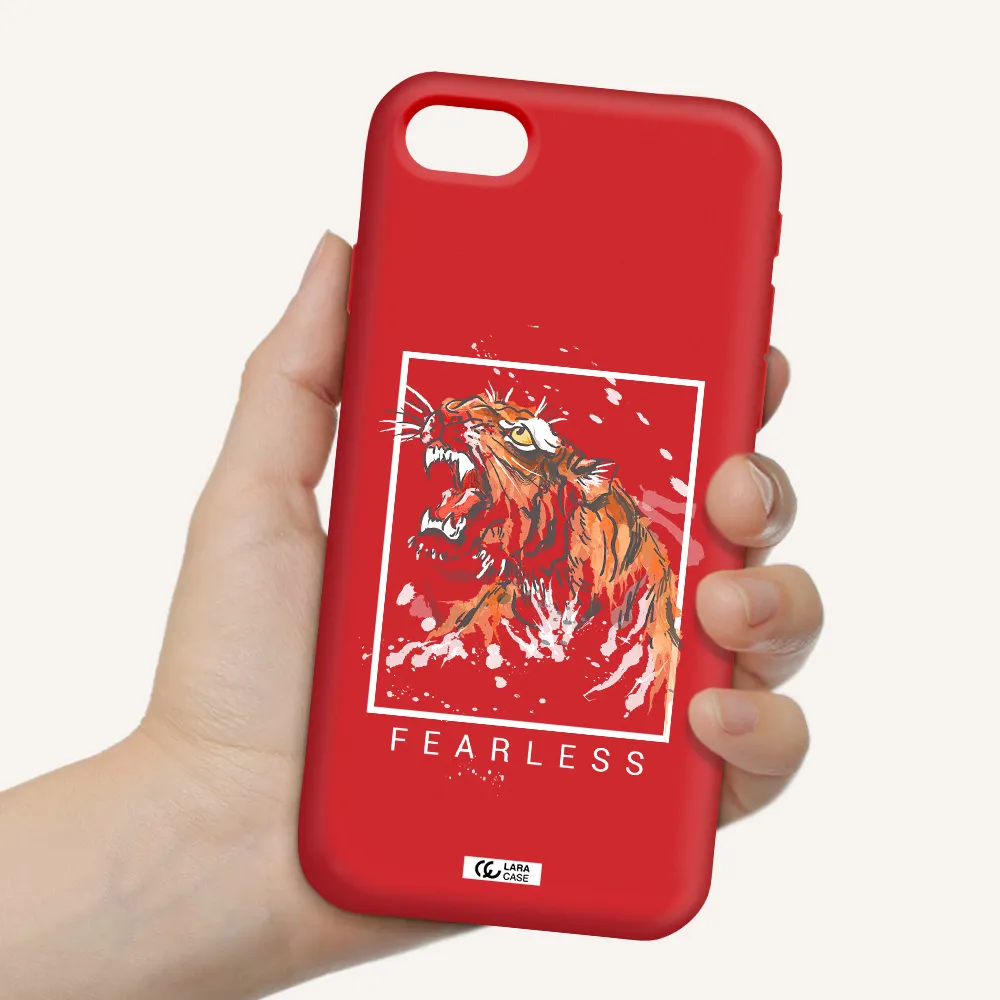 Fearless Apple iPhone se 2020 Silicone Imperial Red Case