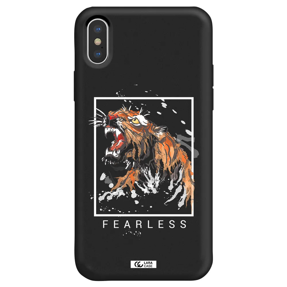 Fearless Apple iPhone X Silicone black Case
