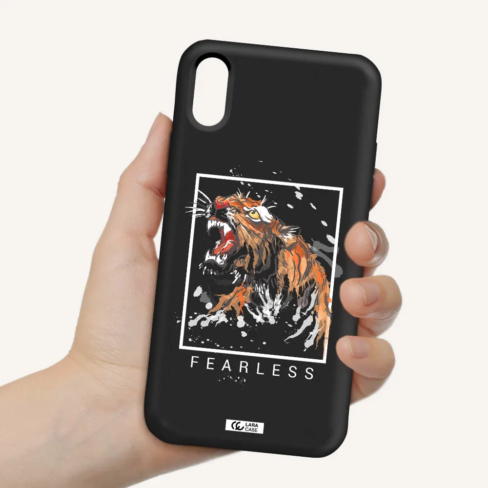 Fearless Apple iPhone X Silicone black Case