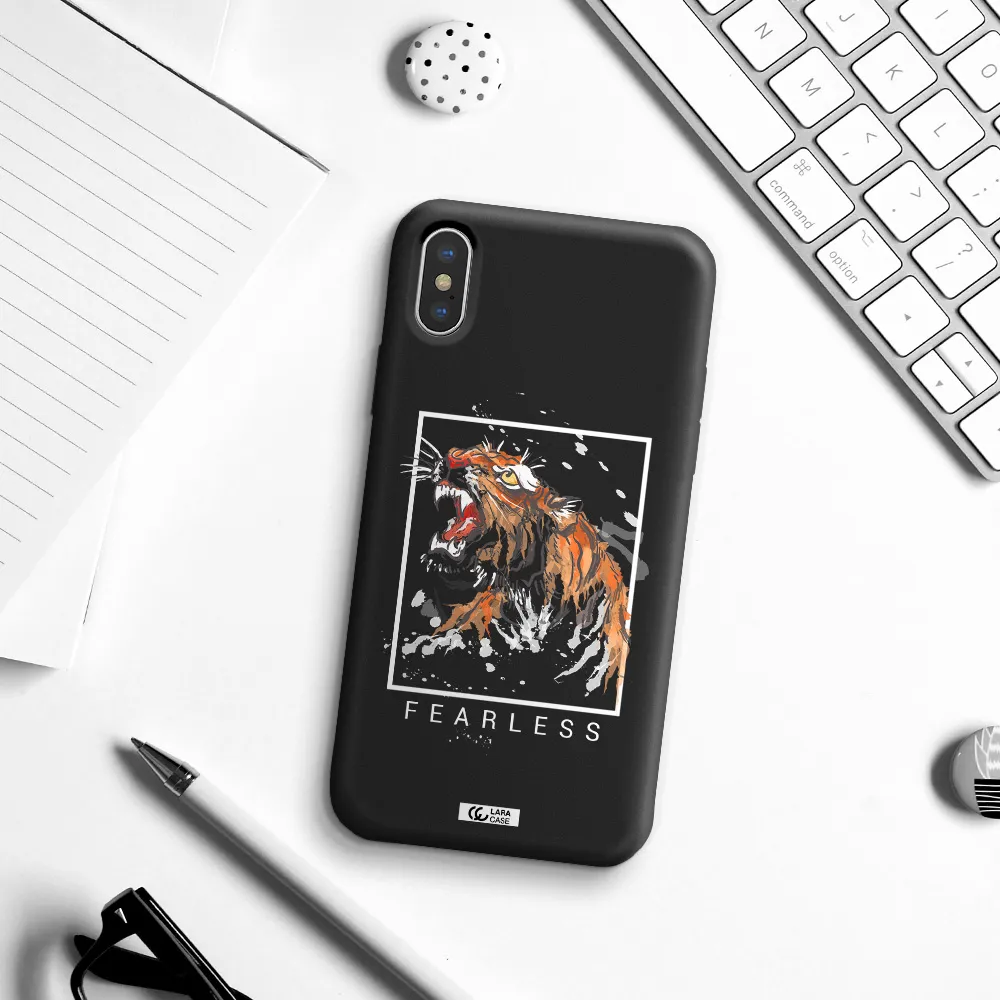 Fearless Apple iPhone X Silicone black Case