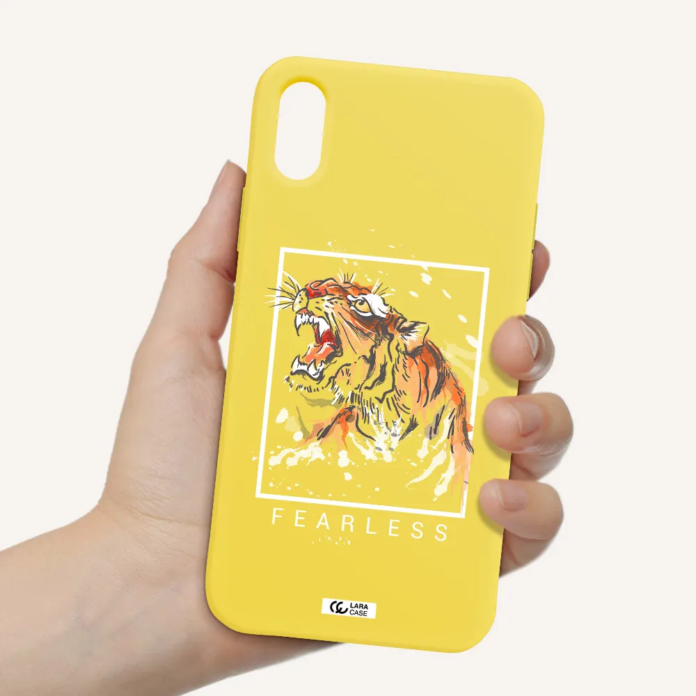 Fearless Apple iPhone X Silicone canary yellow Case