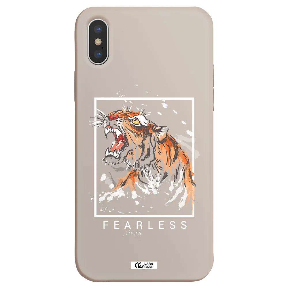 Fearless Apple iPhone X Silicone Stone Case