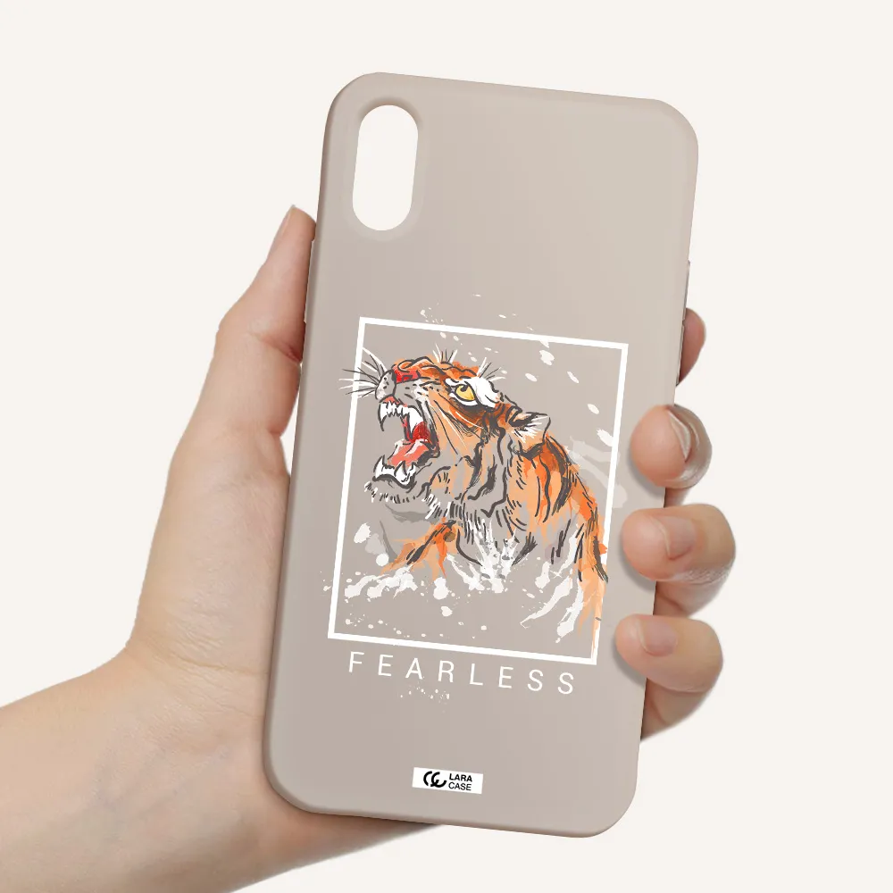 Fearless Apple iPhone X Silicone Stone Case