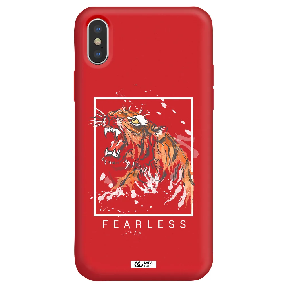 Fearless Apple iPhone XS Silicone Imperial Red Case