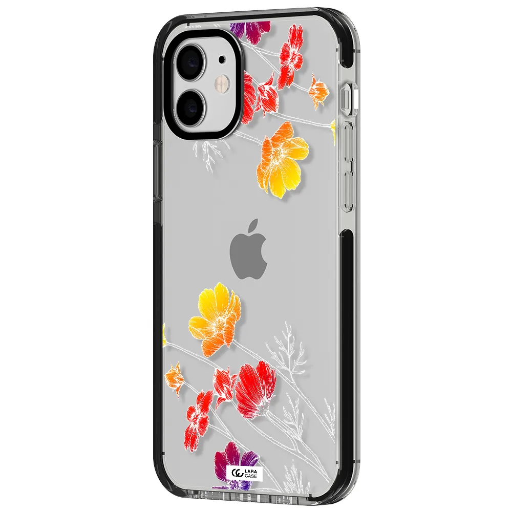 Hibiscus Flower Apple iPhone 11 impact black border Case