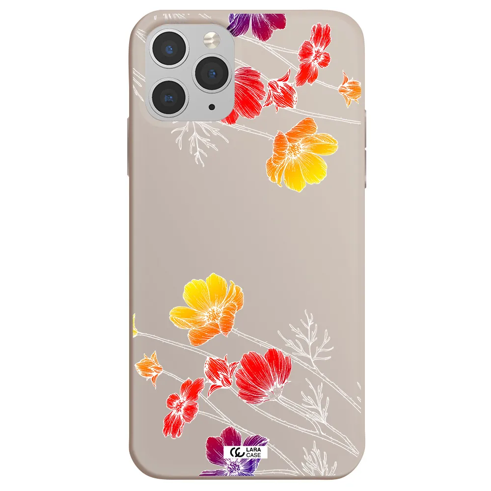 Hibiscus Flower Apple iPhone 11 pro Silicone Stone Case