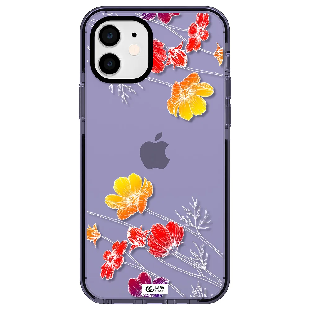 Hibiscus Flower Apple iPhone 12 impact Lilac Case