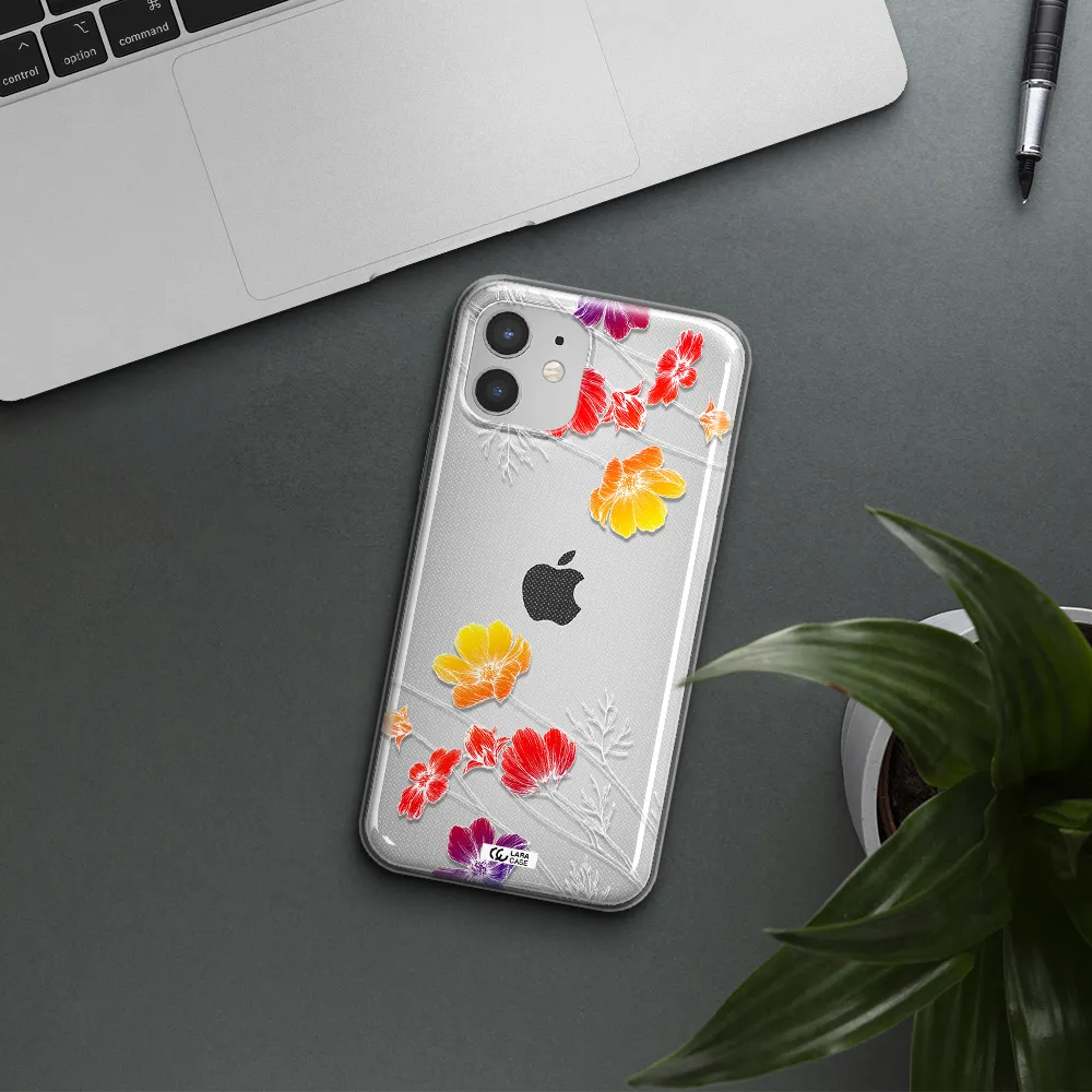 Hibiscus Flower Apple iPhone 12 mini Clear TPU Case