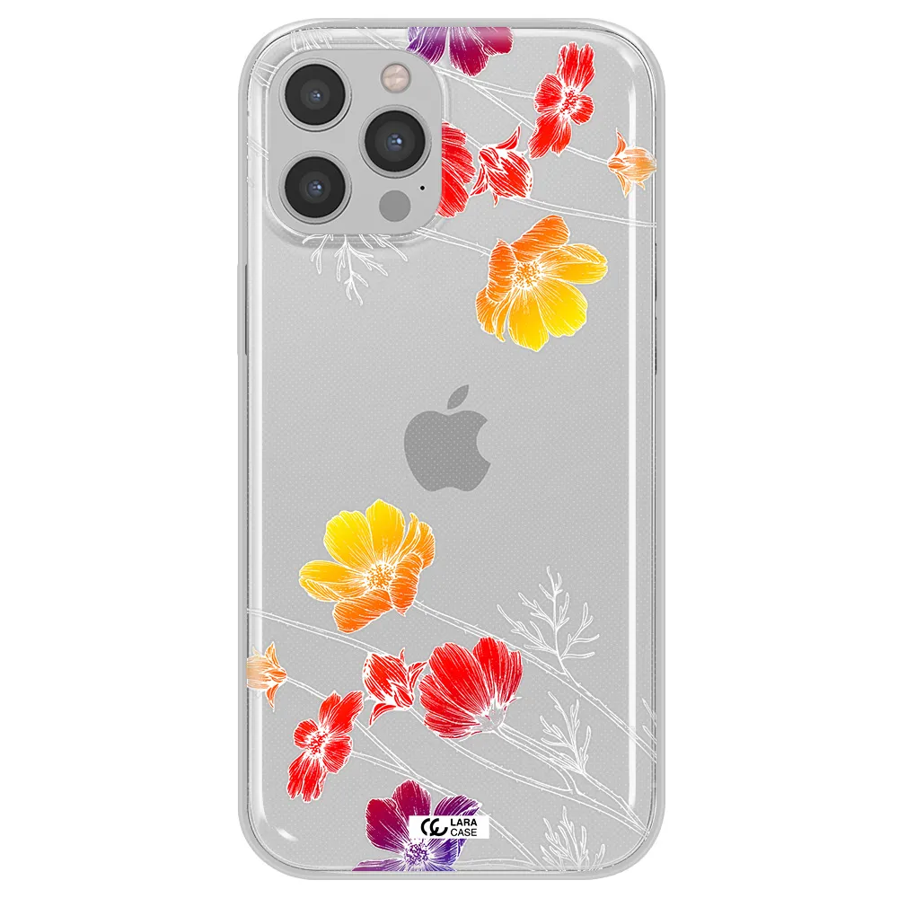 Hibiscus Flower Apple iPhone 12 pro Clear TPU Case