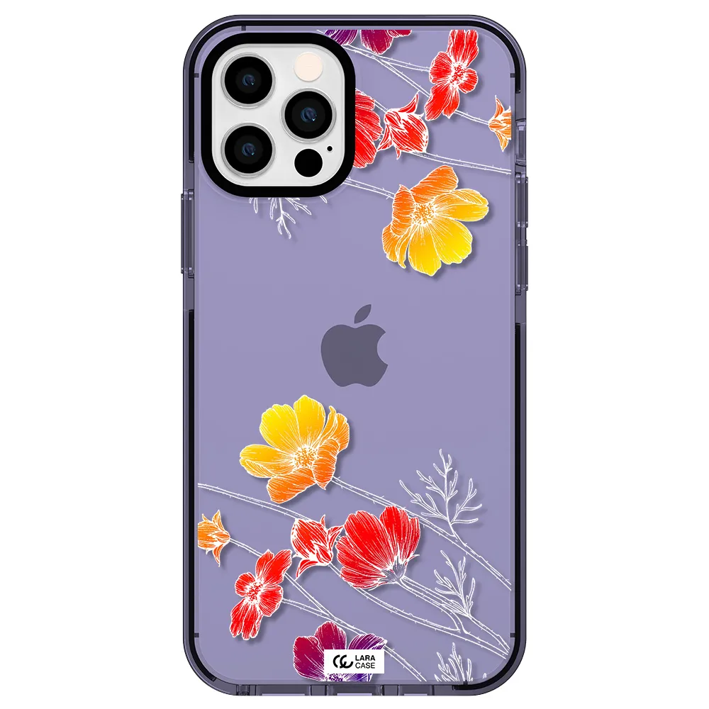 Hibiscus Flower Apple iPhone 12 pro impact Lilac Case