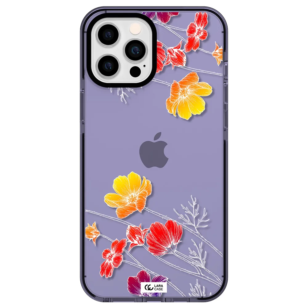 Hibiscus Flower Apple iPhone 12 pro max impact Lilac Case